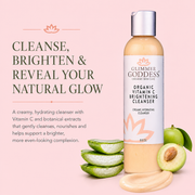 Glimmer Goddess® Organic Skin Care Organic Vitamin C Brightening Cleanser – Gentle Face Wash Cleansers & Scrubs Misty Rose