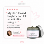 Glimmer Goddess® Organic Skin Care Organic Vitamin C & E Brightening Face Mask Masks & Peels