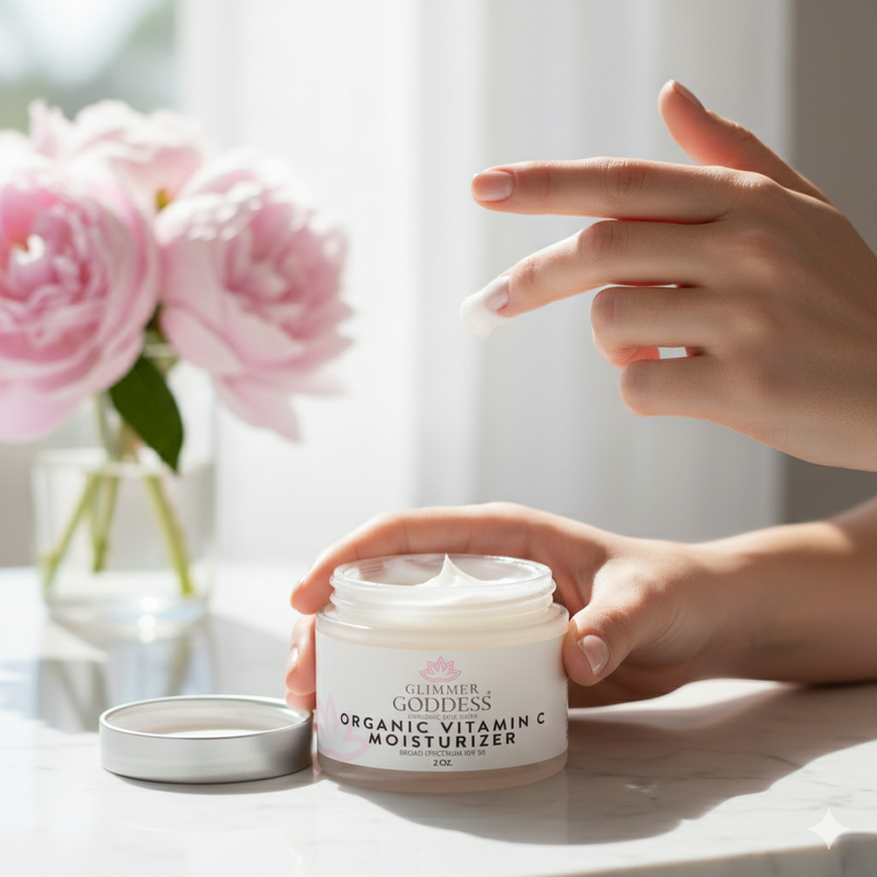 Glimmer Goddess® Organic Skin Care Organic Vitamin C Daily Moisturizer SPF 30 – Brightening Formula Moisturizers