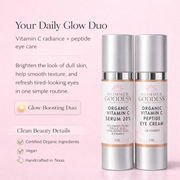 Glimmer Goddess® Organic Skin Care Organic Vitamin C Glow Duo – 20% Vitamin C + Peptide Eye Serum Serums