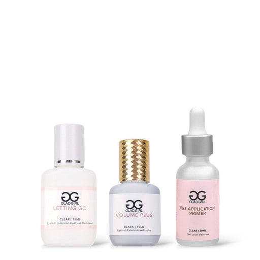 GladGirl Volume Plus Eyelash Extension Glue + Remover/Primer Combo Glue & Remover