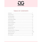 GladGirl Eyelash Extension Volume Application Training Manual Marketing