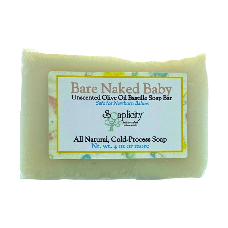Soaplicity Bare Naked Baby - All-Natural, Unscented Bastille Soap Soap Bar