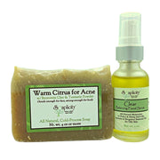 Soaplicity Clear Skincare Sets for Oily Skin Bundles White Smoke Clear Facial Soap & Serum,Clear Facial Soap & Mask,Clear Facial Trio (Soap, Mask & Serum)