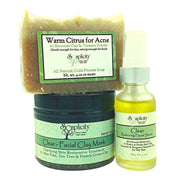 Soaplicity Clear Skincare Sets for Oily Skin Bundles White Smoke Clear Facial Soap & Serum,Clear Facial Soap & Mask,Clear Facial Trio (Soap, Mask & Serum)