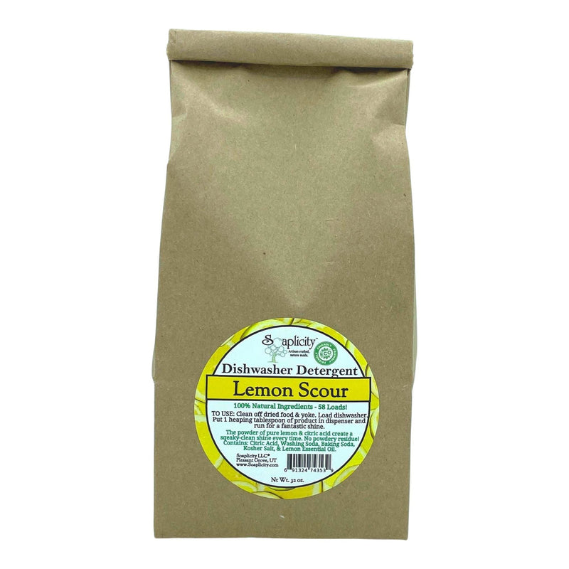 Soaplicity Lemon Scour Dishwasher Detergent - 100% Natural & Effective, 58 Loads Home & Kitchen