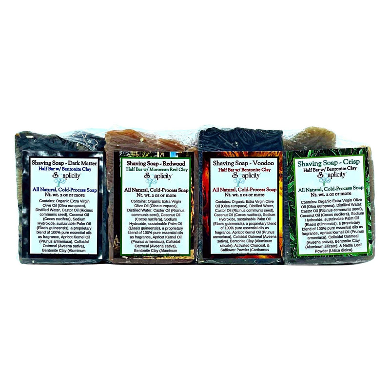 Soaplicity Men's Shaving Soap Sampler Set Shaving Soap