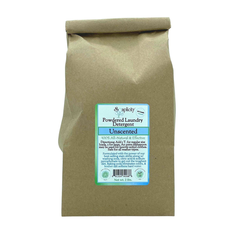 Soaplicity Soaplicity's 100% All-Natural Laundry Detergent, Unscented - 42+Loads |  Biodegradable Container Home & Kitchen