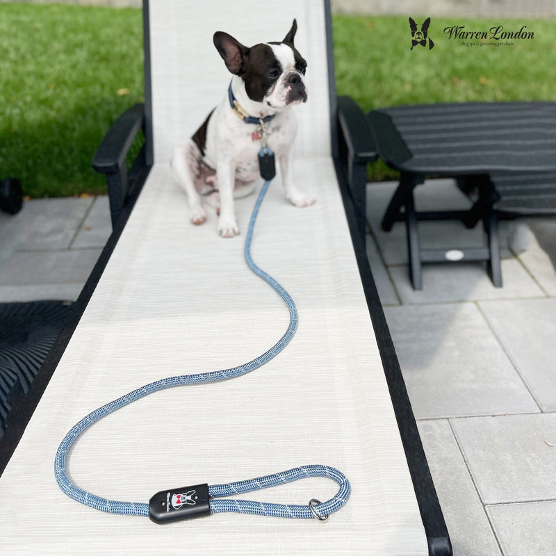 Warren London Rope Leash - Blue Reflective Leashes, Collars & Accessories