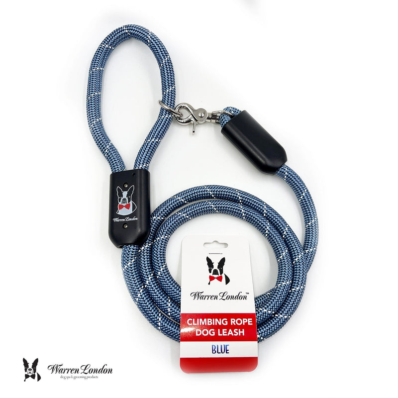 Warren London Rope Leash - Blue Reflective Leashes, Collars & Accessories
