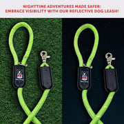 Warren London Rope Leash - Green Reflective Leashes, Collars & Accessories