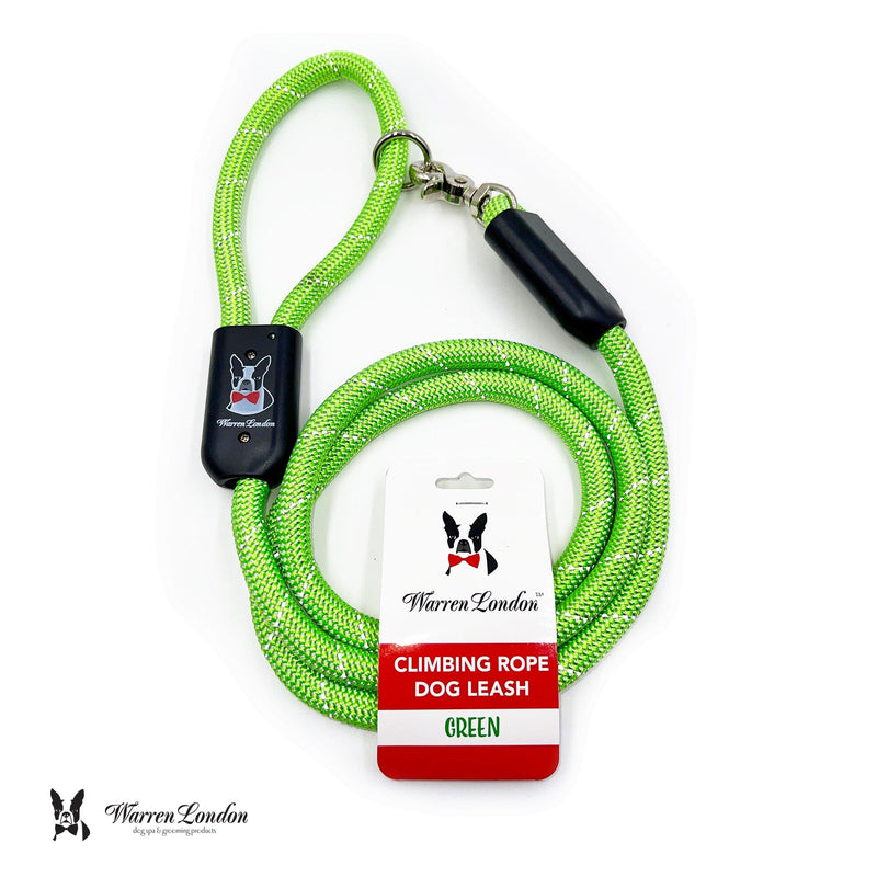 Warren London Rope Leash - Green Reflective Leashes, Collars & Accessories