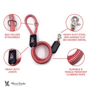 Warren London Rope Leash - Red/White Leashes, Collars & Accessories