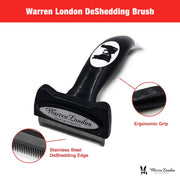 Warren London De-Shedding Dog Brush for Long Hair (>1") Leashes, Collars & Accessories