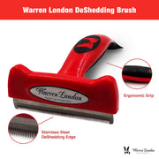 Warren London De-Shedding Dog Brush for Long Hair (>1") Leashes, Collars & Accessories