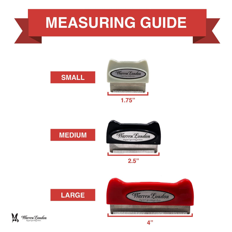 Warren London De-Shedding Dog Brush for Short Hair (<1") Leashes, Collars & Accessories