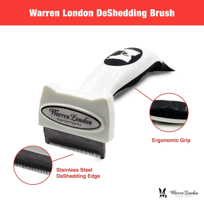 Warren London De-Shedding Dog Brush for Long Hair (>1") Leashes, Collars & Accessories
