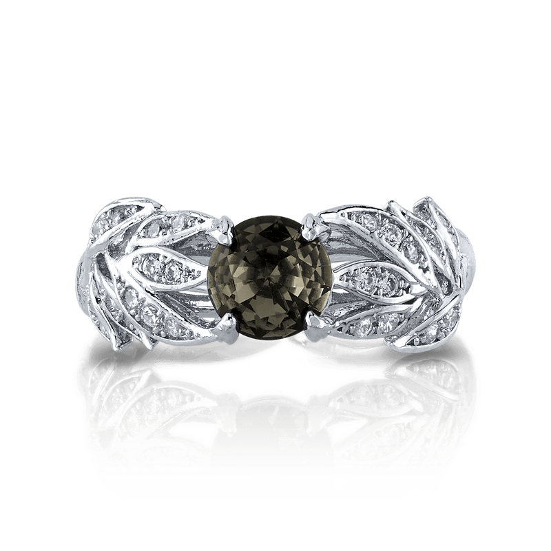 Fragrant Jewels Silver Feathered Ring Ring