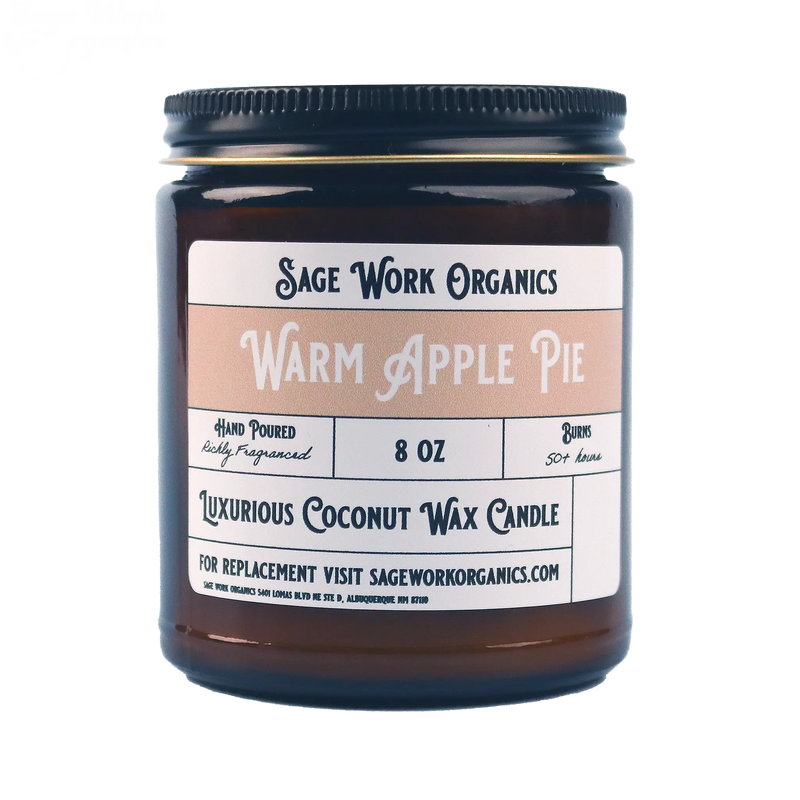 SageWork Organics Warm Apple Pie Candle Scented Candles