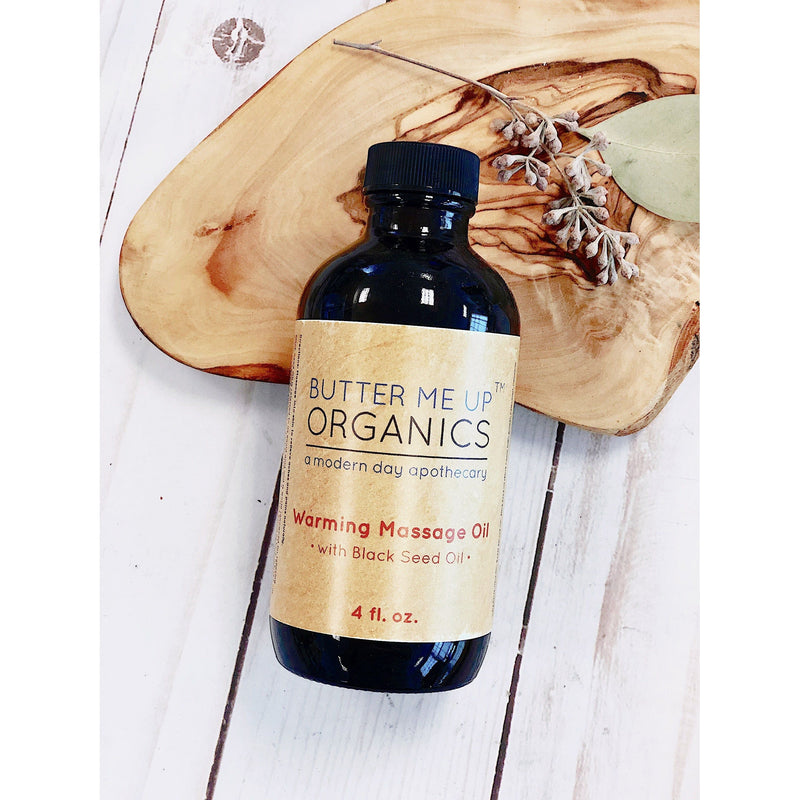 Butter Me Up Organics Organic Warming Massage Oil  / Muscle Ache Reliever Body