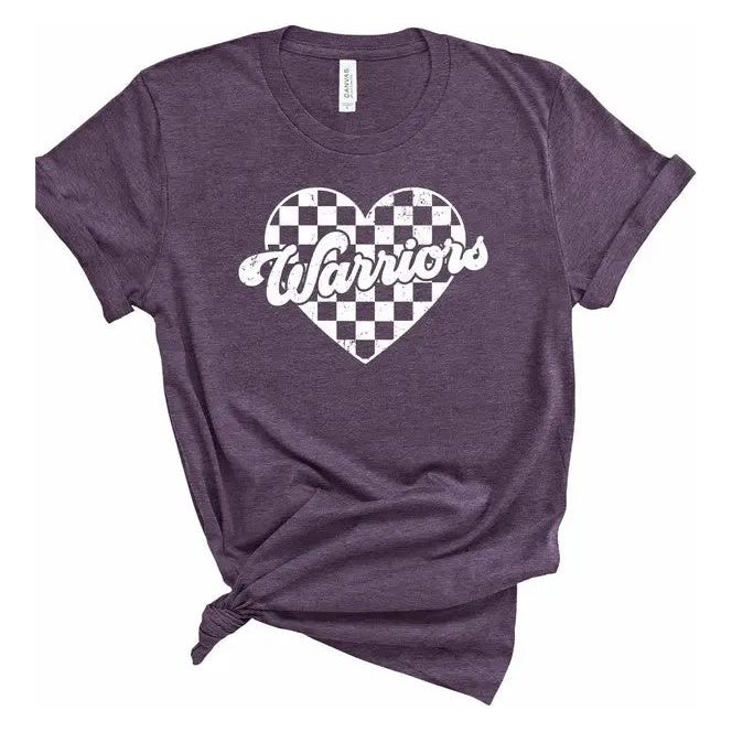 Warriors Checked Heart Gameday Graphic Tee