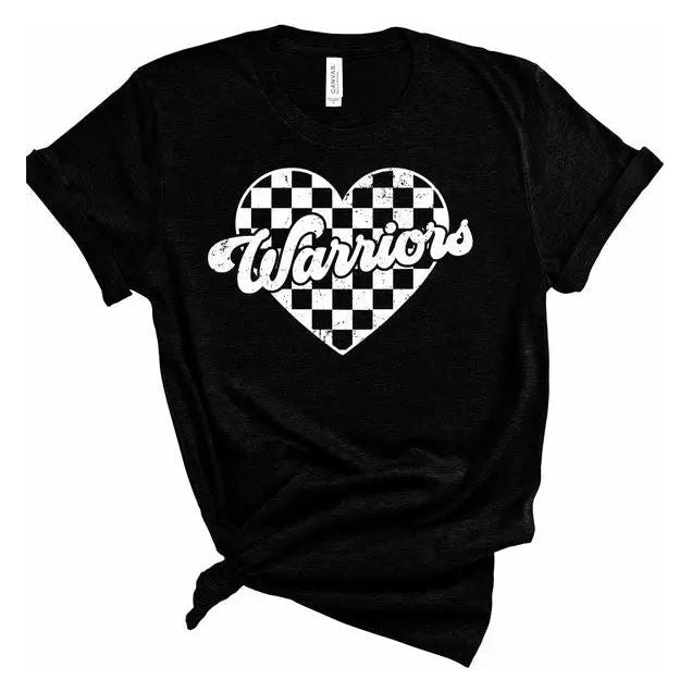 Warriors Checked Heart Gameday Graphic Tee