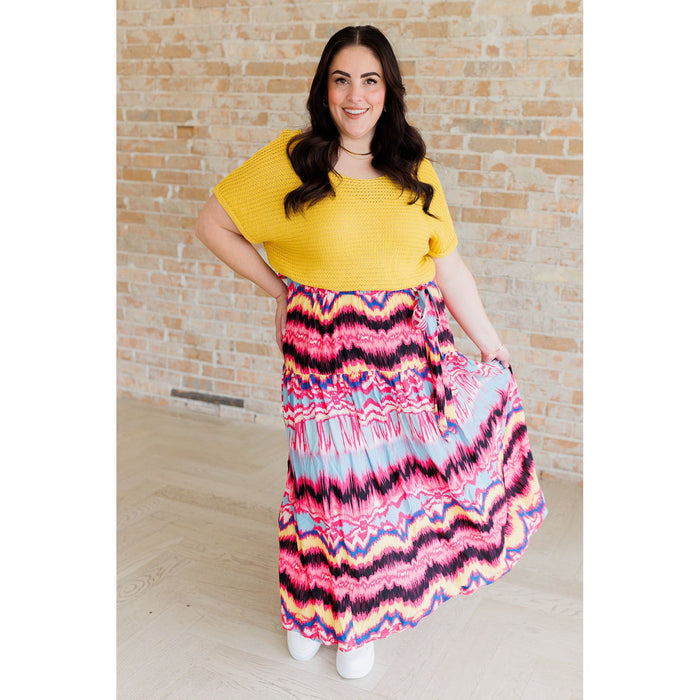 Watch Me Twirl Abstract Skirt