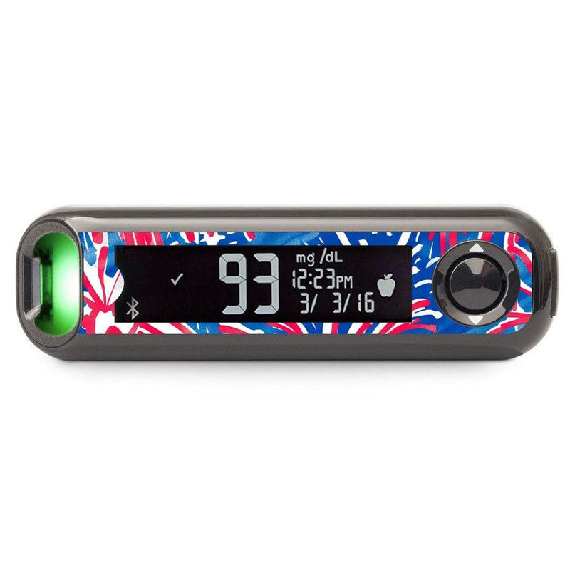 Peelz Watercolor Fireworks Bayer Contour© Next One Glucometer Peelz/Stickers