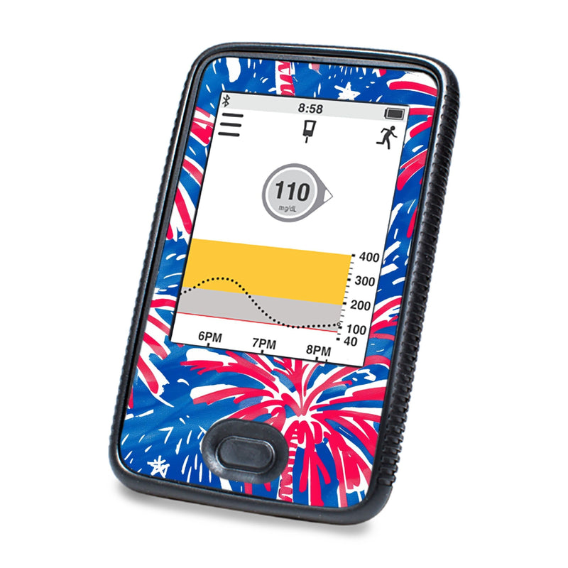 Peelz Watercolor Fireworks DEXCOM G6 Touchscreen Receiver Peelz/Stickers