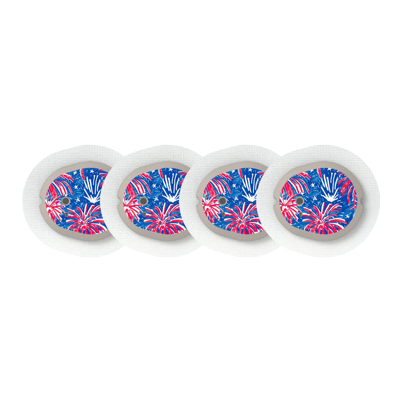 Peelz Watercolor Fireworks Designed for the DEXCOM G7 and Stelo Transmitter Peelz/Stickers