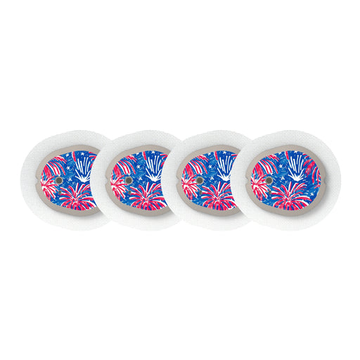 Peelz Watercolor Fireworks Designed for the DEXCOM G7 and Stelo Transmitter Peelz/Stickers