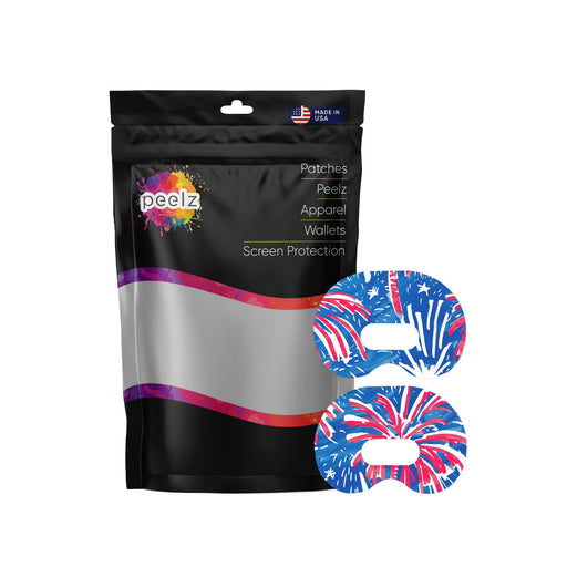 Peelz Watercolor Fireworks Medtronic Guardian Connect Patch Tape - Pump Peelz Patch Medical Tape
