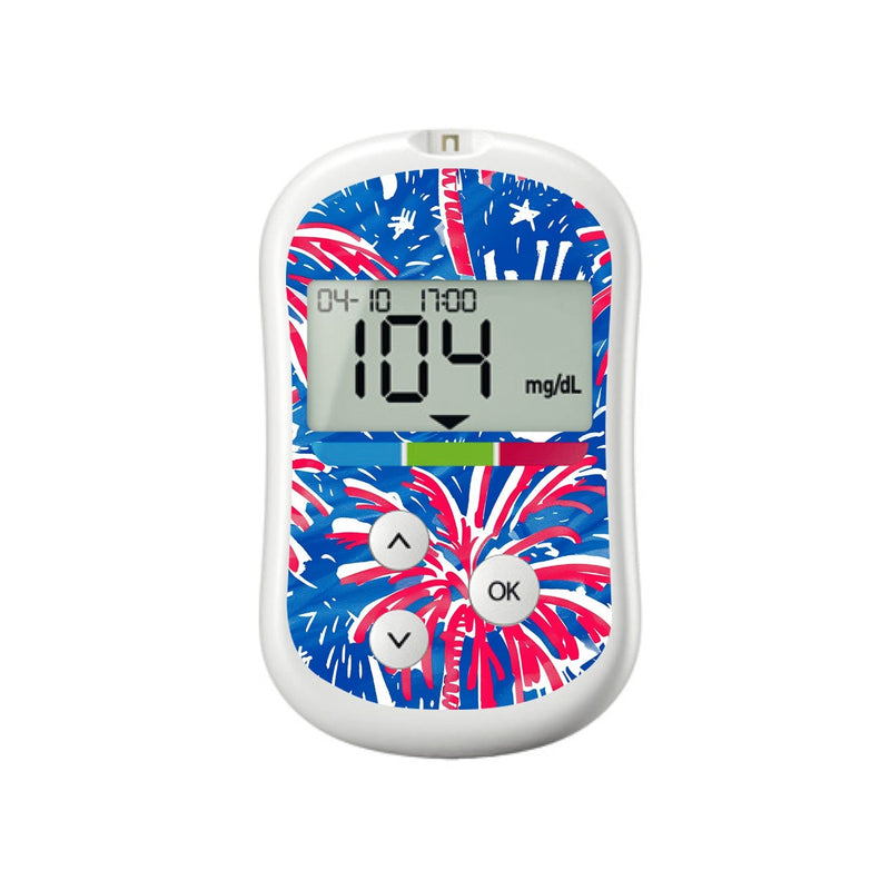 Peelz Watercolor Fireworks for OneTouch Verio Flex Glucometer Peelz/Stickers