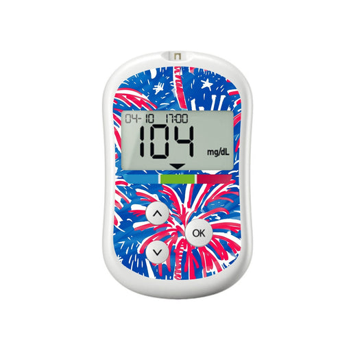 Peelz Watercolor Fireworks for OneTouch Verio Flex Glucometer Peelz/Stickers