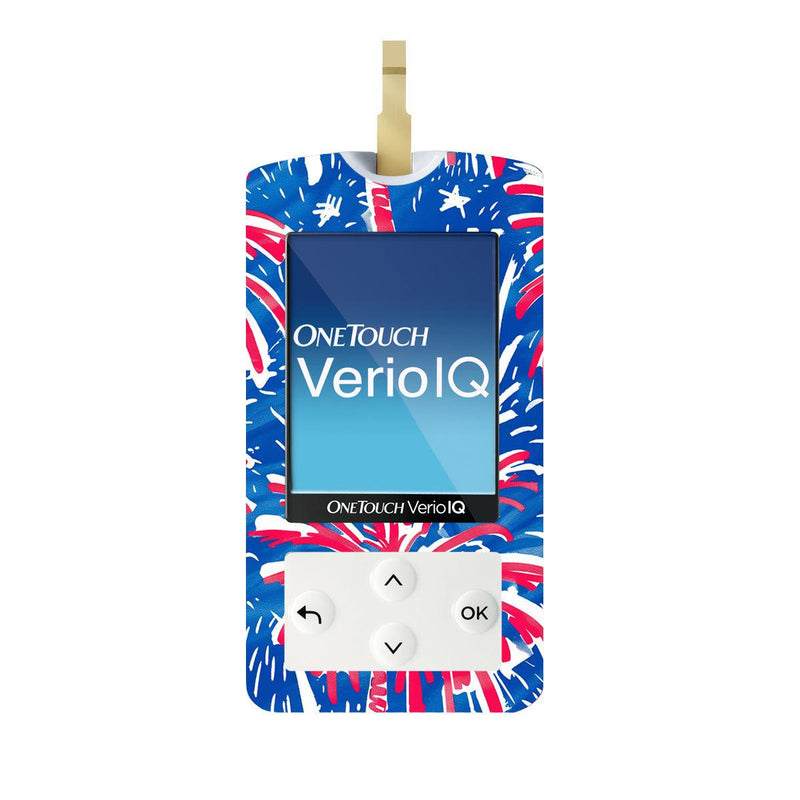 Peelz Watercolor Fireworks for OneTouch Verio IQ Glucometer Peelz/Stickers