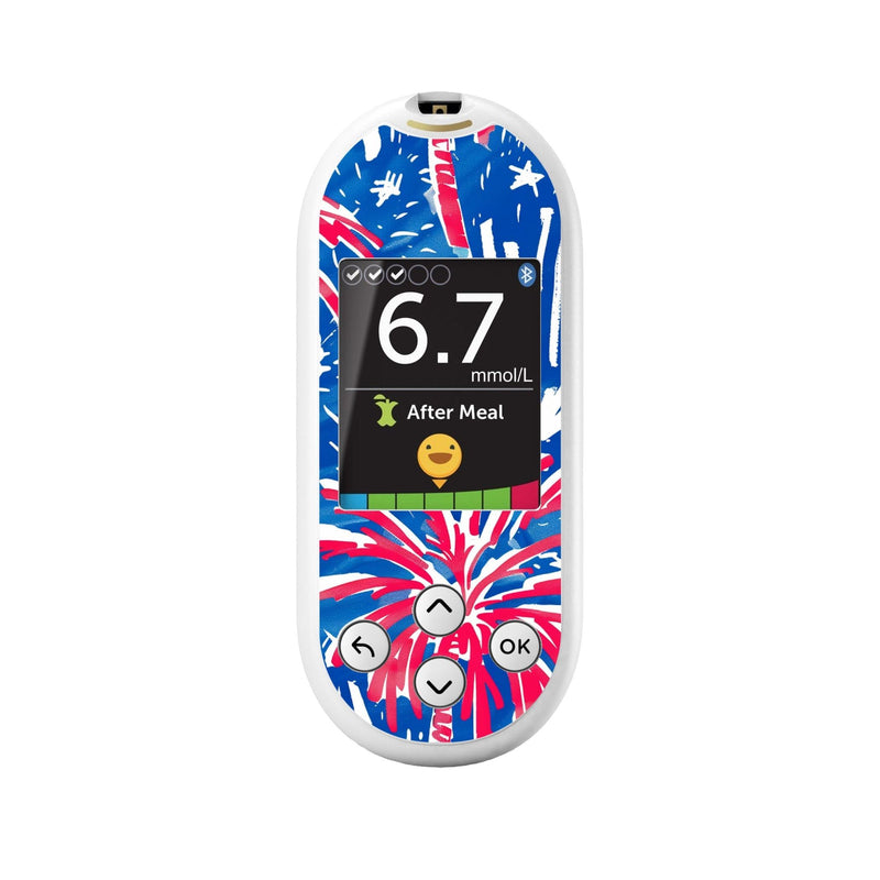 Peelz Watercolor Fireworks for OneTouch Verio Reflect Glucometer Peelz/Stickers