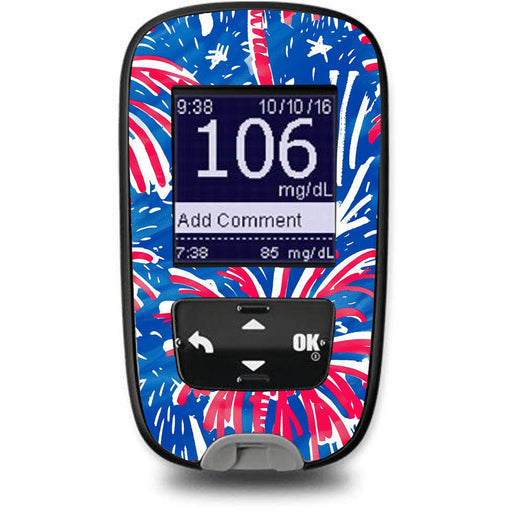 Peelz Watercolor Fireworks for the Accu-Chek Guide Glucometer Peelz/Stickers