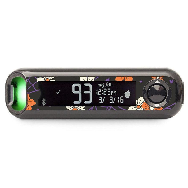 Peelz Webbed Flowers Bayer Contour© Next One Glucometer Peelz/Stickers