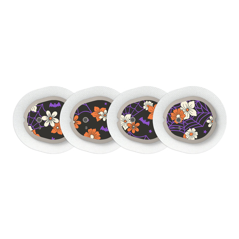 Peelz Webbed Flowers Designed for the DEXCOM G7 and Stelo Transmitter Peelz/Stickers