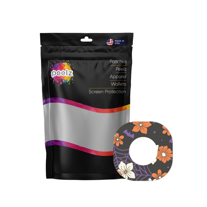 Peelz Webbed Flowers Dexcom G7 and Stelo Patch Tape - Pump Peelz Patch Medical Tape