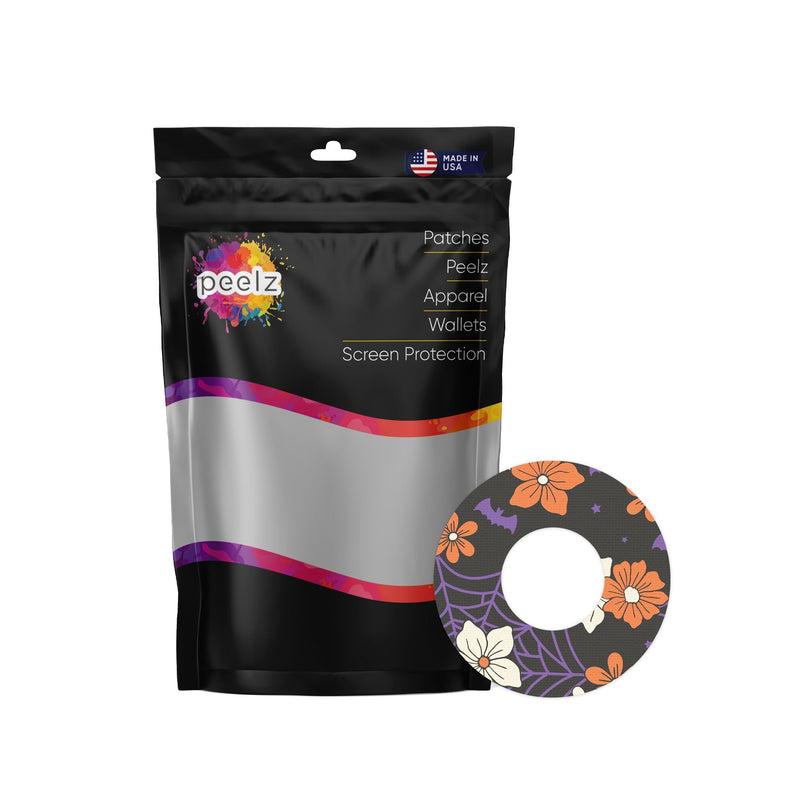Peelz Webbed Flowers Patch  Tape Designed for the FreeStyle Libre 2 Patch Medical Tape