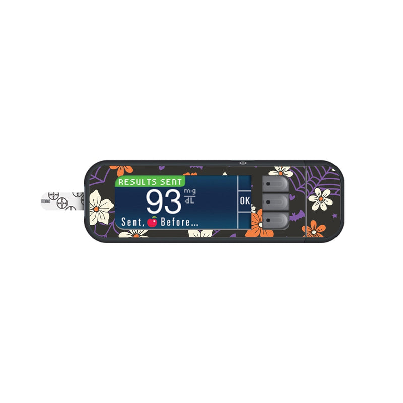 Peelz Webbed Flowers Sticker for Bayer Contour Next Glucometer Peelz/Stickers