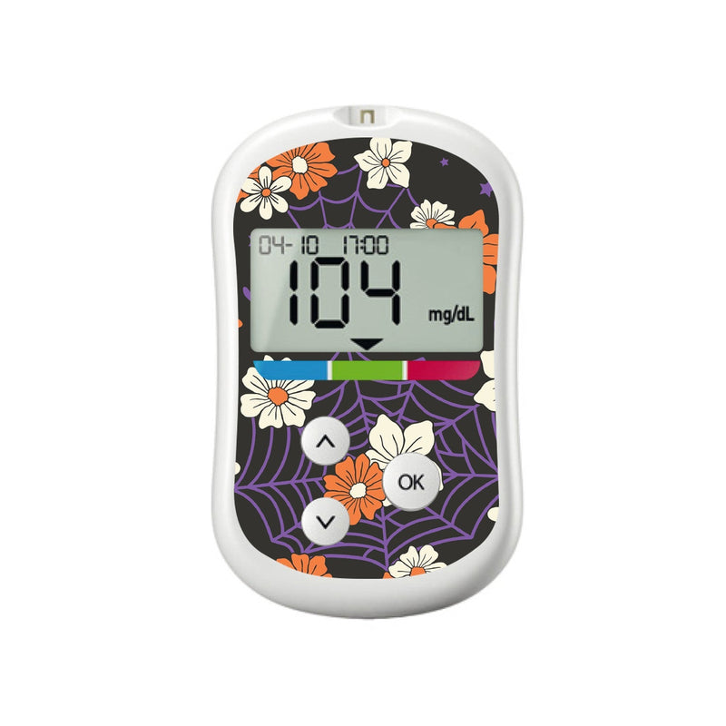 Peelz Webbed Flowers for OneTouch Verio Flex Glucometer Peelz/Stickers