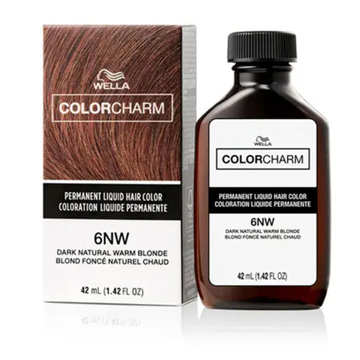 Wella Wella Color Charm Dark Natural Warm Blonde 6NW Permanent Liquid Color 42ml Hair Color White Smoke