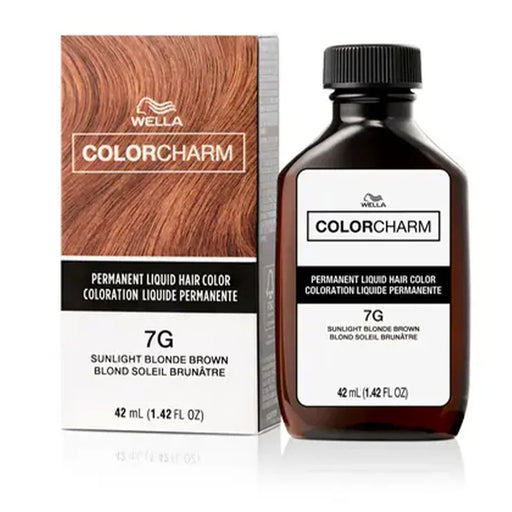 Wella Wella Color Charm Sunlight Blonde Brown 7G/725 Permanent Liquid Color 42ml Hair Color White Smoke
