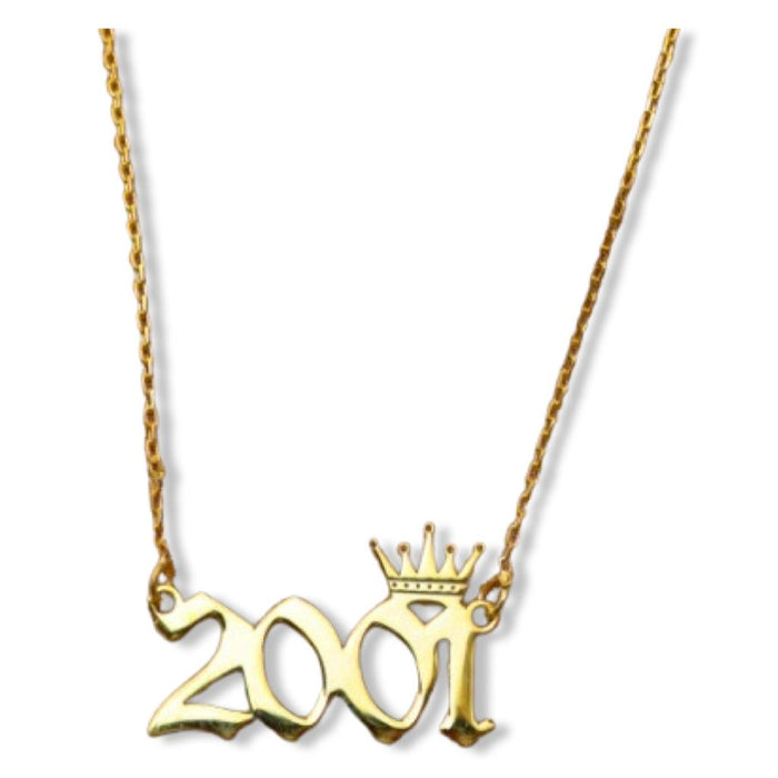 Crown Year Necklace Gold Filled