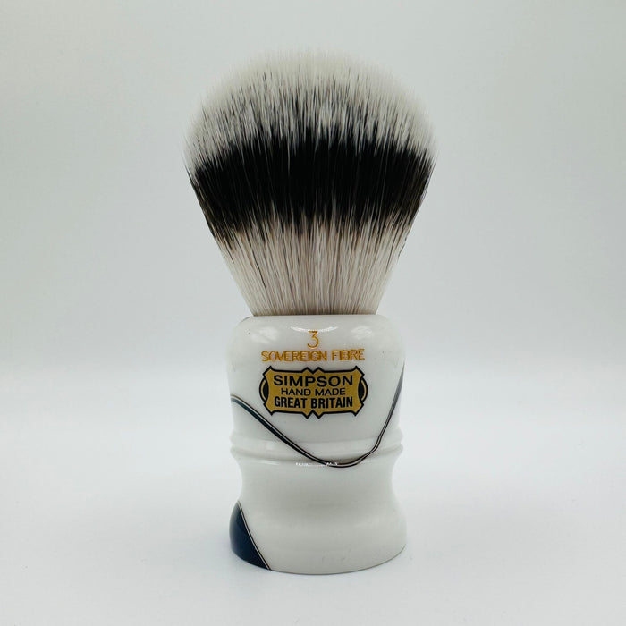 Simpson LE Duke 3 Sovereign Synthetic Fibre Sapphire Candy Shaving Brush