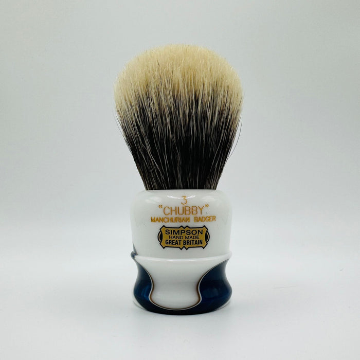 Simpson LE Chubby 3 Manchurian Badger Sapphire Candy Shaving Brush