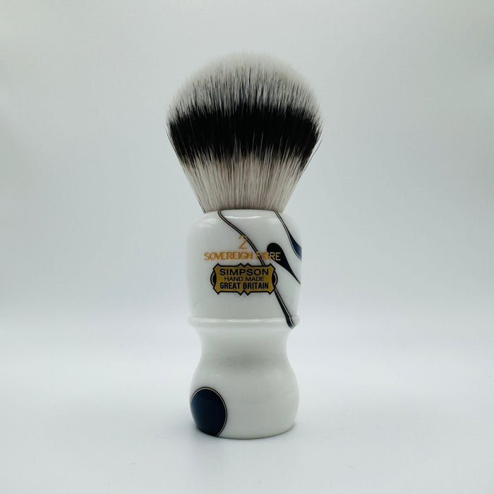 Simpson LE Captain 2 Sovereign Synthetic Fibre Sapphire Candy Shaving Brush