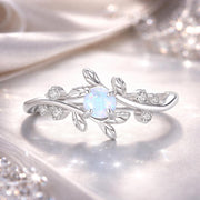 Bids.com 925 Sterling Silver Opal & CZ Ring 0.2cm Size 6.0 for Women Rings